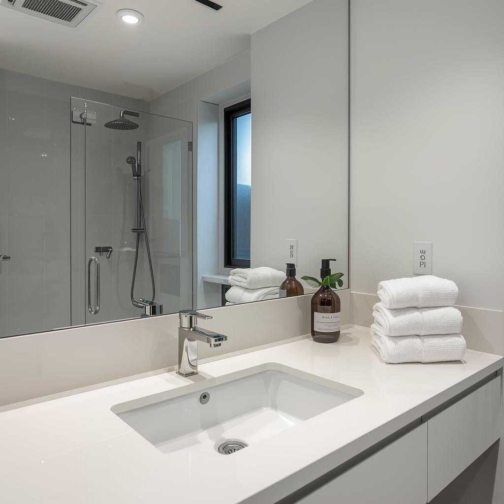 Clean bathroom after Clearpath house cleaning