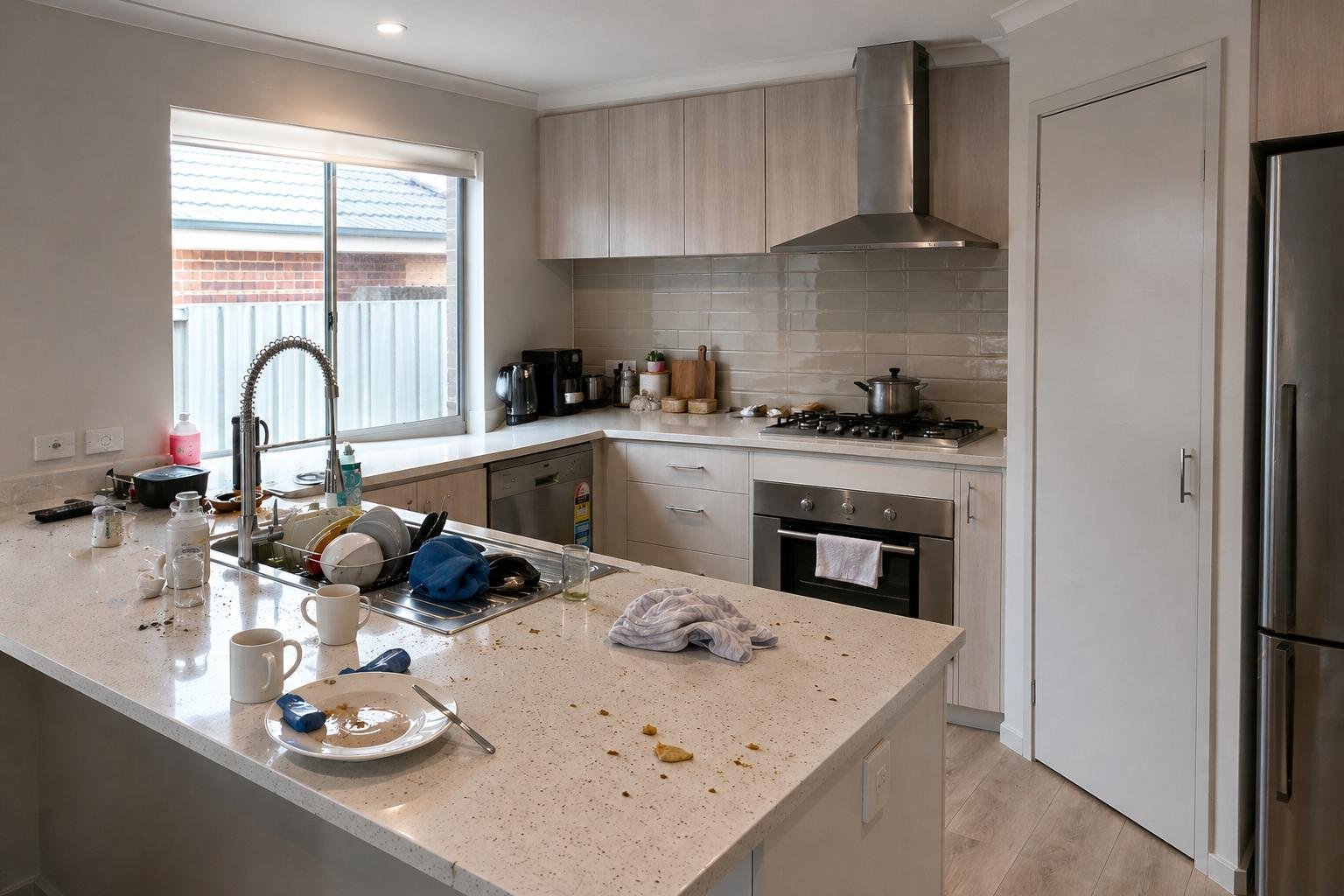 Kitchen before Clearpath house cleaning